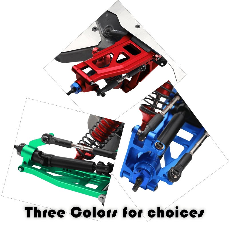 Rcarmumb Alloy Front Rear Suspension Arm & Steering Blocks Caster Blocks C-Hubs Stub Axle Carriers Upgrades Part for 1/10 Slash 4x4 VXL,Stampede 4X4 VXL,Rustler 4X4 VXL,Hoss 4X4 VXL,Navy Blue - Image 5